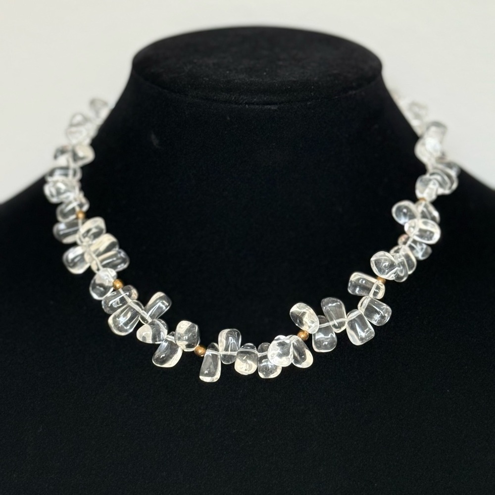 Elegant Clear Beaded Necklace